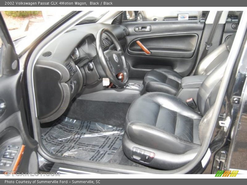  2002 Passat GLX 4Motion Wagon Black Interior