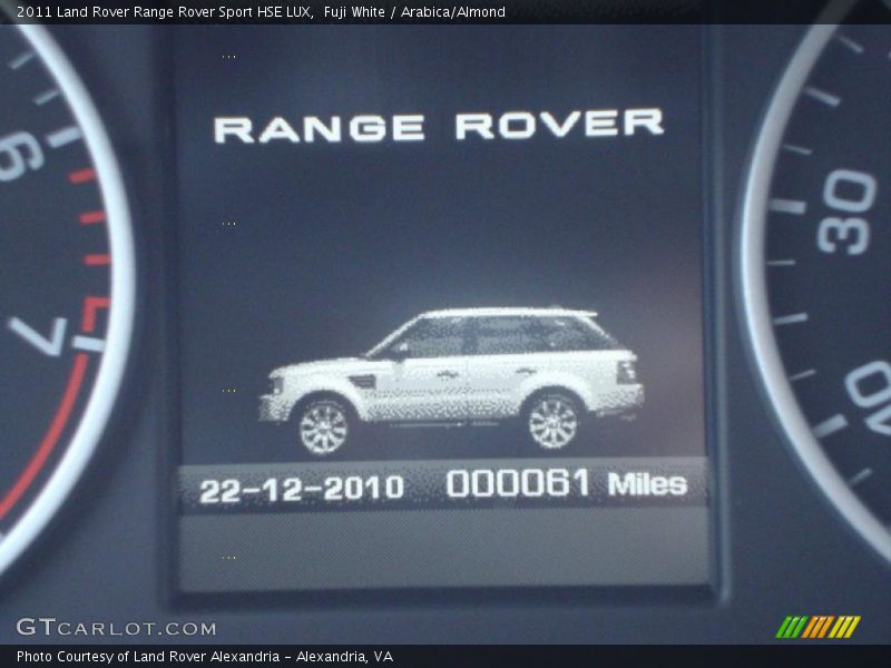 Fuji White / Arabica/Almond 2011 Land Rover Range Rover Sport HSE LUX
