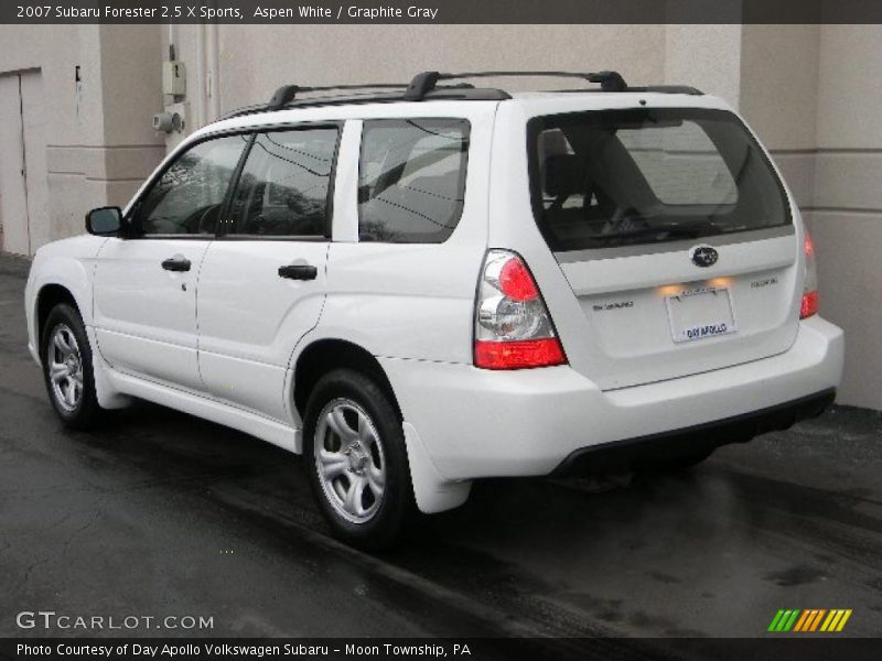 Aspen White / Graphite Gray 2007 Subaru Forester 2.5 X Sports