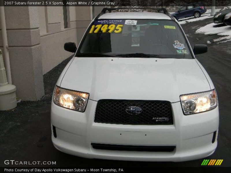 Aspen White / Graphite Gray 2007 Subaru Forester 2.5 X Sports