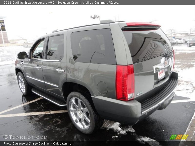 Evolution Green Metallic / Cashmere/Cocoa 2011 Cadillac Escalade Luxury AWD