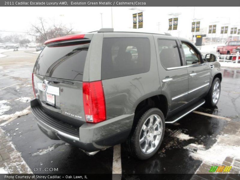 Evolution Green Metallic / Cashmere/Cocoa 2011 Cadillac Escalade Luxury AWD