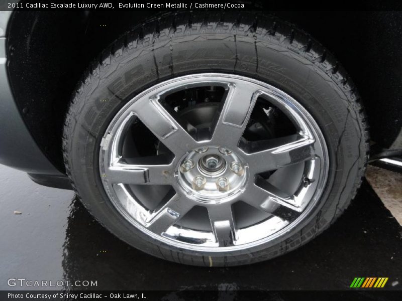 Evolution Green Metallic / Cashmere/Cocoa 2011 Cadillac Escalade Luxury AWD