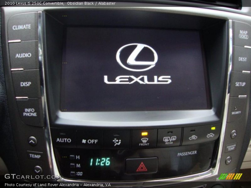 Navigation of 2010 IS 250C Convertible