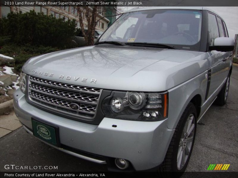 Zermatt Silver Metallic / Jet Black 2010 Land Rover Range Rover Supercharged