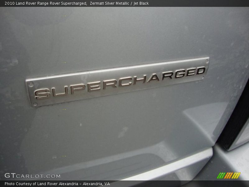 Zermatt Silver Metallic / Jet Black 2010 Land Rover Range Rover Supercharged
