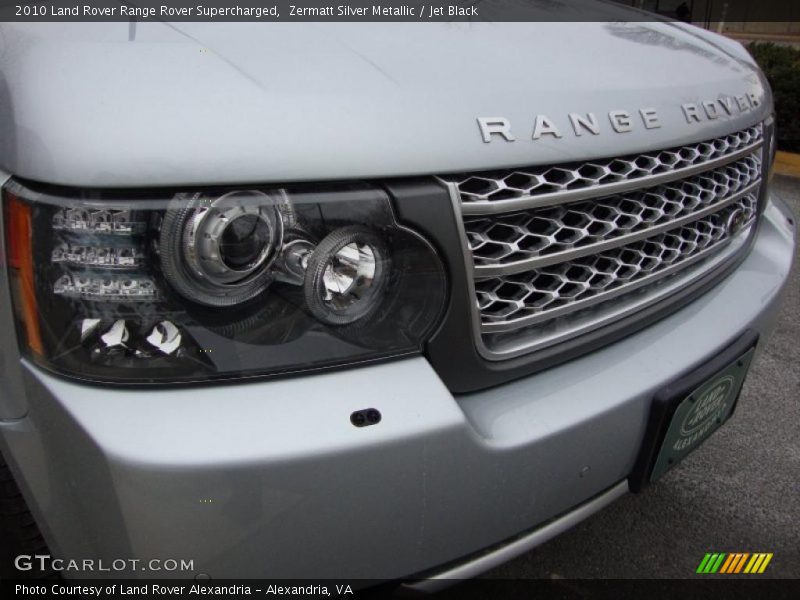 Zermatt Silver Metallic / Jet Black 2010 Land Rover Range Rover Supercharged