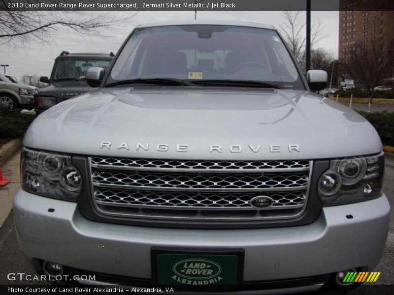 Zermatt Silver Metallic / Jet Black 2010 Land Rover Range Rover Supercharged