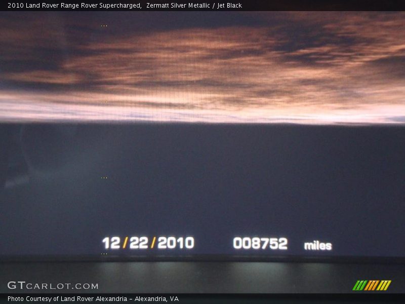 Zermatt Silver Metallic / Jet Black 2010 Land Rover Range Rover Supercharged