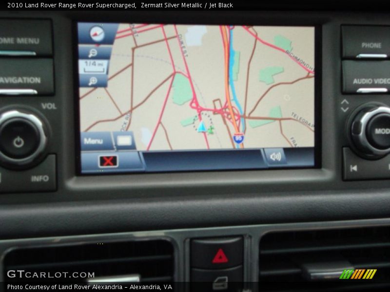 Zermatt Silver Metallic / Jet Black 2010 Land Rover Range Rover Supercharged