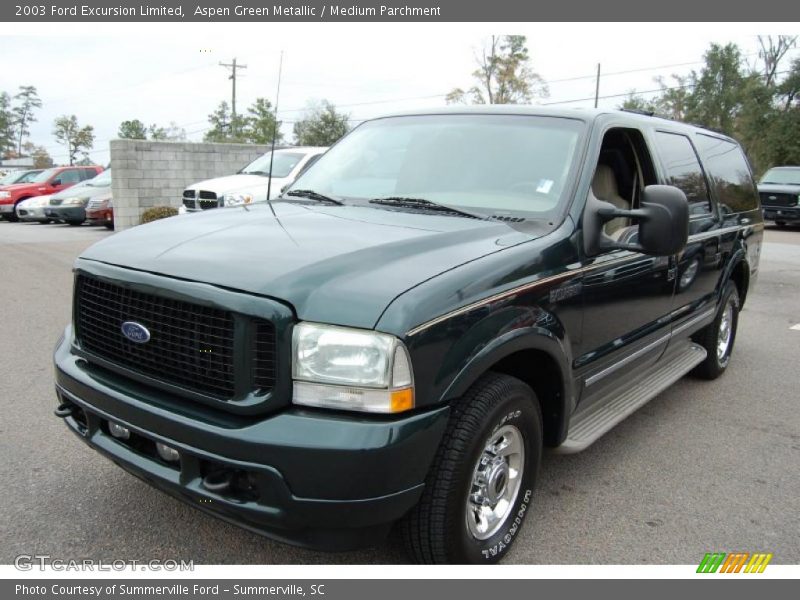 Aspen Green Metallic / Medium Parchment 2003 Ford Excursion Limited