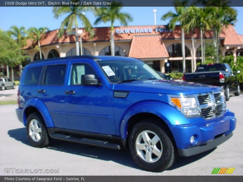 Electric Blue Pearl / Dark Slate Gray 2008 Dodge Nitro SXT