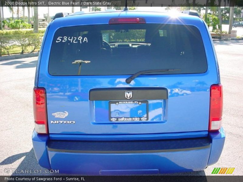 Electric Blue Pearl / Dark Slate Gray 2008 Dodge Nitro SXT