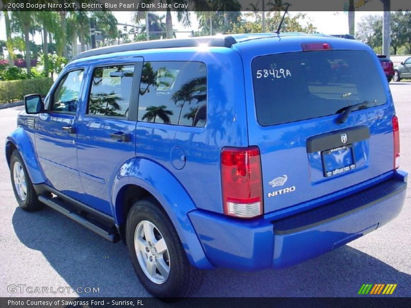 Electric Blue Pearl / Dark Slate Gray 2008 Dodge Nitro SXT