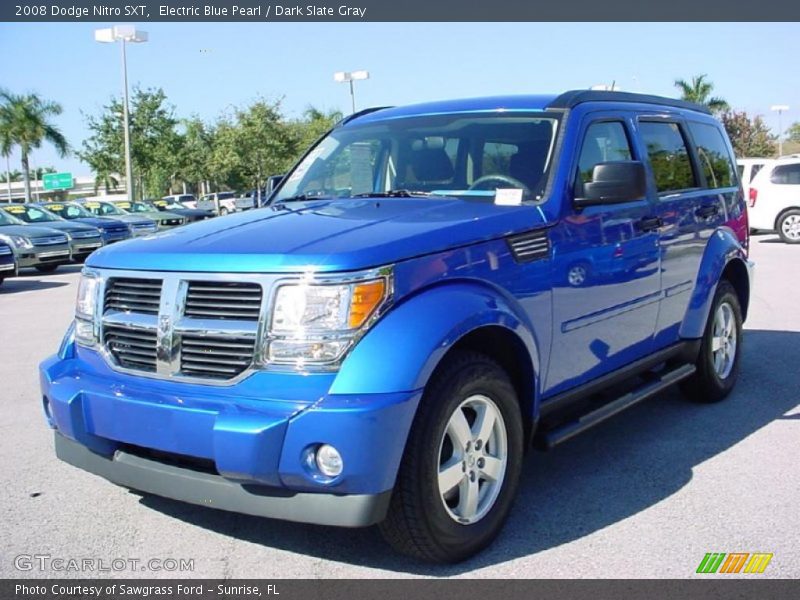 Electric Blue Pearl / Dark Slate Gray 2008 Dodge Nitro SXT