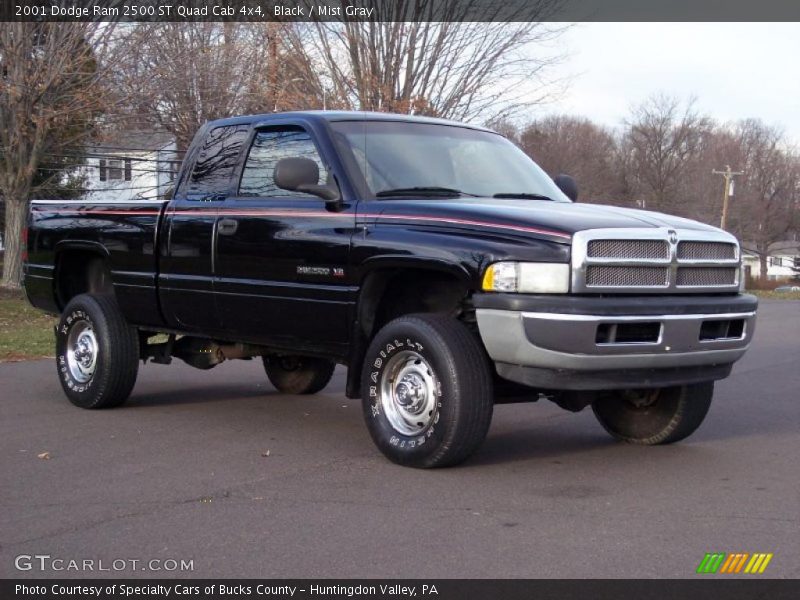 Black / Mist Gray 2001 Dodge Ram 2500 ST Quad Cab 4x4