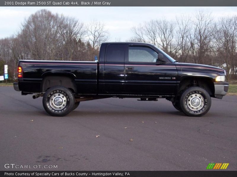 Black / Mist Gray 2001 Dodge Ram 2500 ST Quad Cab 4x4