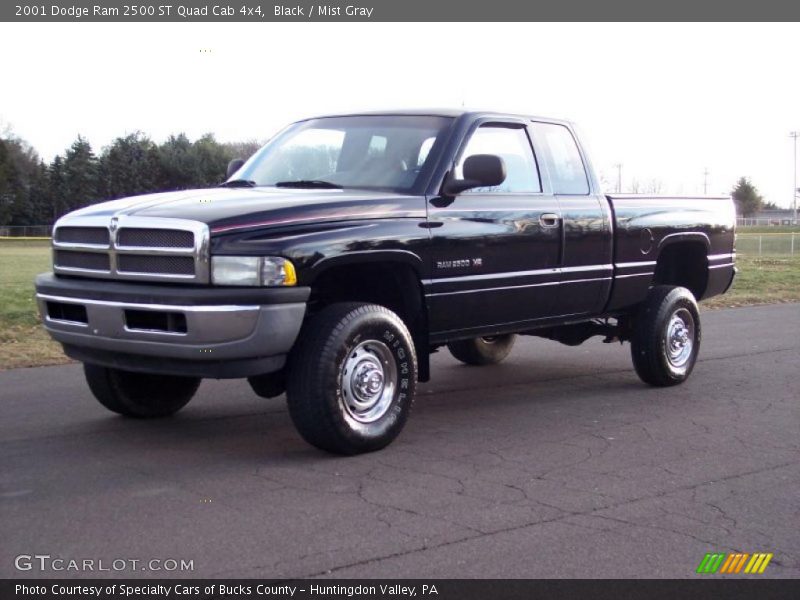 Black / Mist Gray 2001 Dodge Ram 2500 ST Quad Cab 4x4