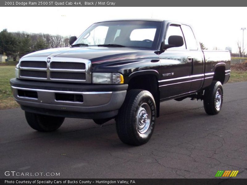 Black / Mist Gray 2001 Dodge Ram 2500 ST Quad Cab 4x4