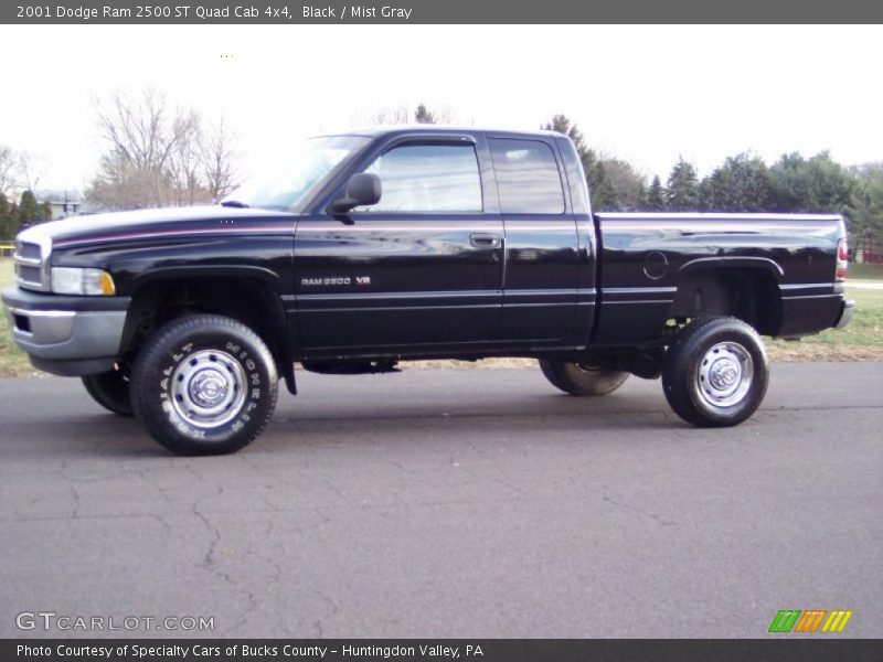 Black / Mist Gray 2001 Dodge Ram 2500 ST Quad Cab 4x4