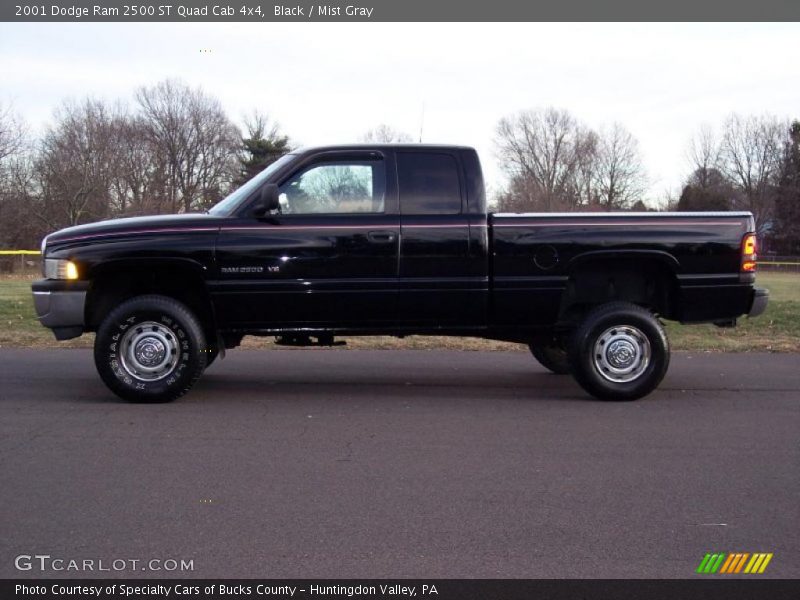 Black / Mist Gray 2001 Dodge Ram 2500 ST Quad Cab 4x4