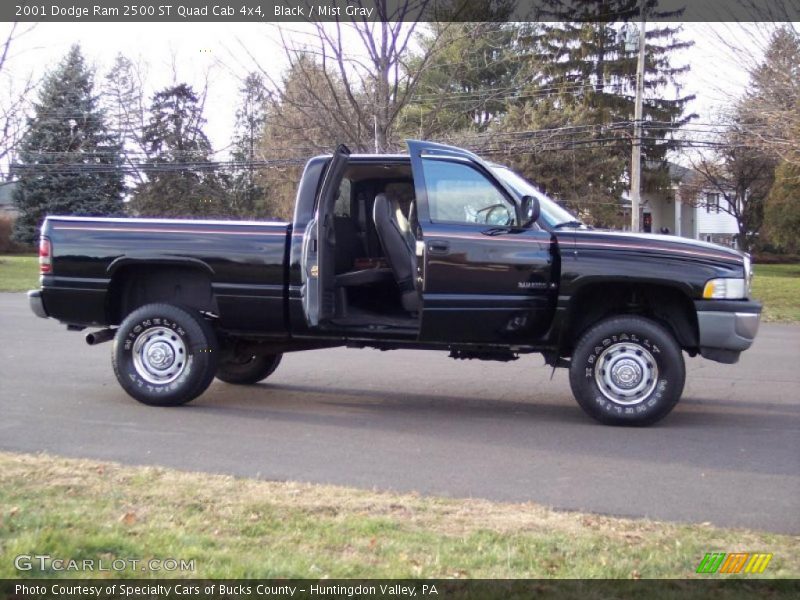 Black / Mist Gray 2001 Dodge Ram 2500 ST Quad Cab 4x4