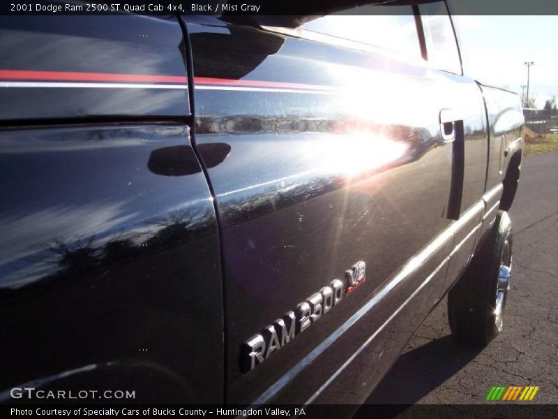 Black / Mist Gray 2001 Dodge Ram 2500 ST Quad Cab 4x4