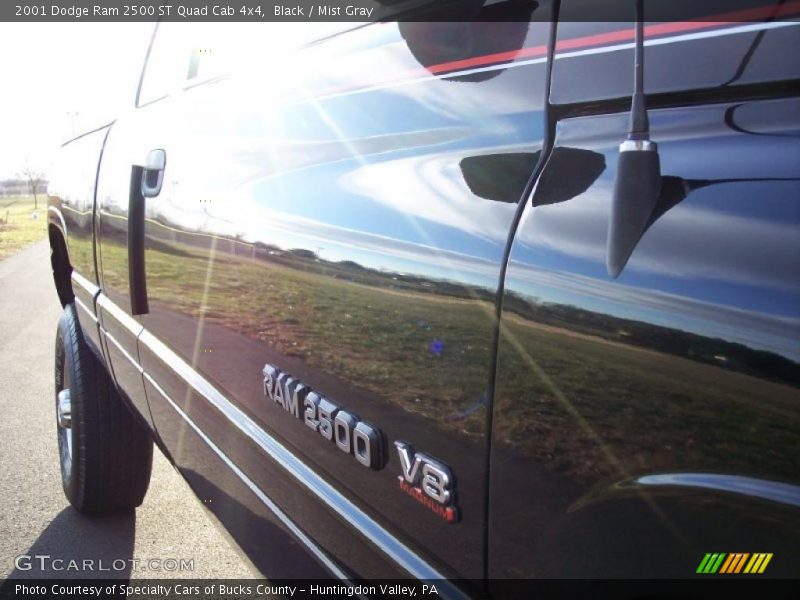 Black / Mist Gray 2001 Dodge Ram 2500 ST Quad Cab 4x4
