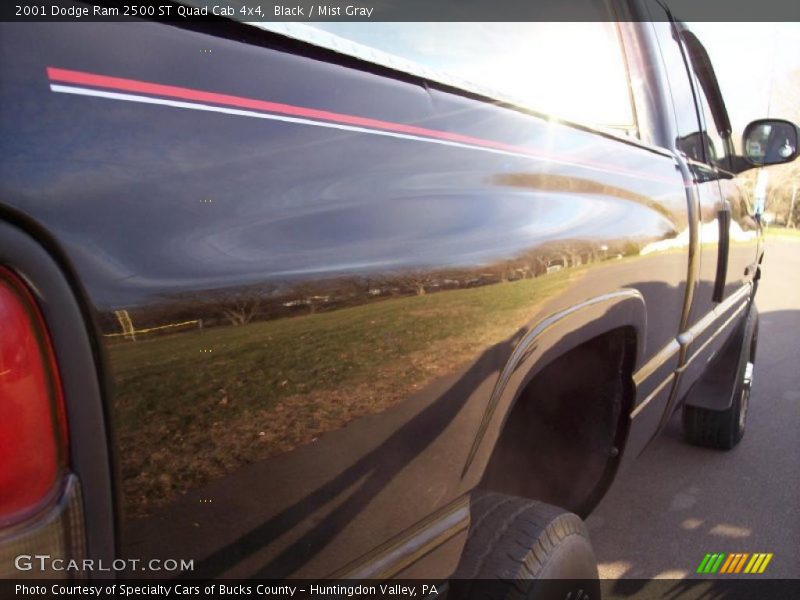 Black / Mist Gray 2001 Dodge Ram 2500 ST Quad Cab 4x4