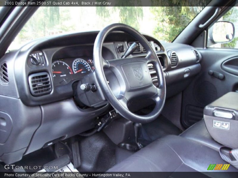 Black / Mist Gray 2001 Dodge Ram 2500 ST Quad Cab 4x4
