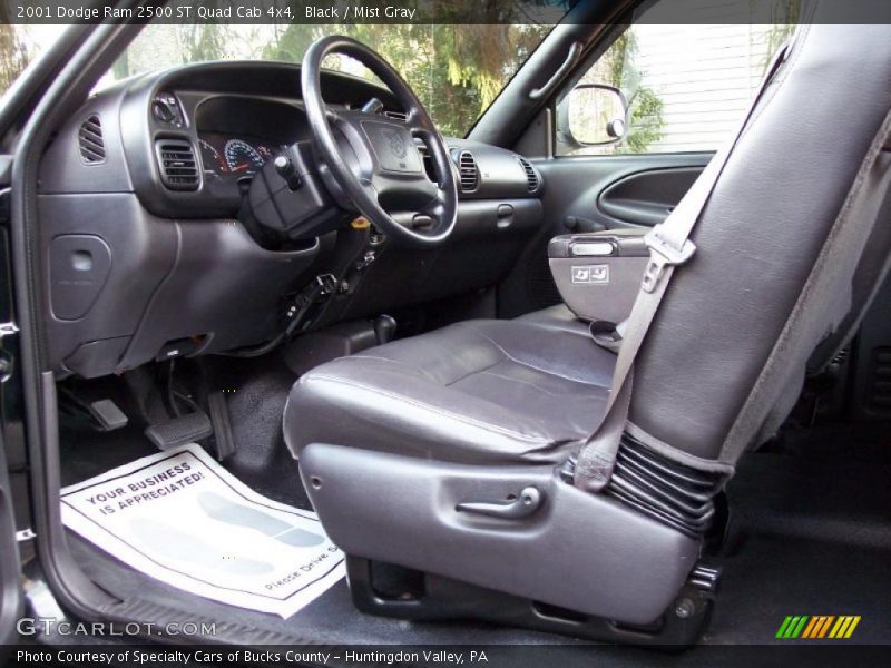 Black / Mist Gray 2001 Dodge Ram 2500 ST Quad Cab 4x4