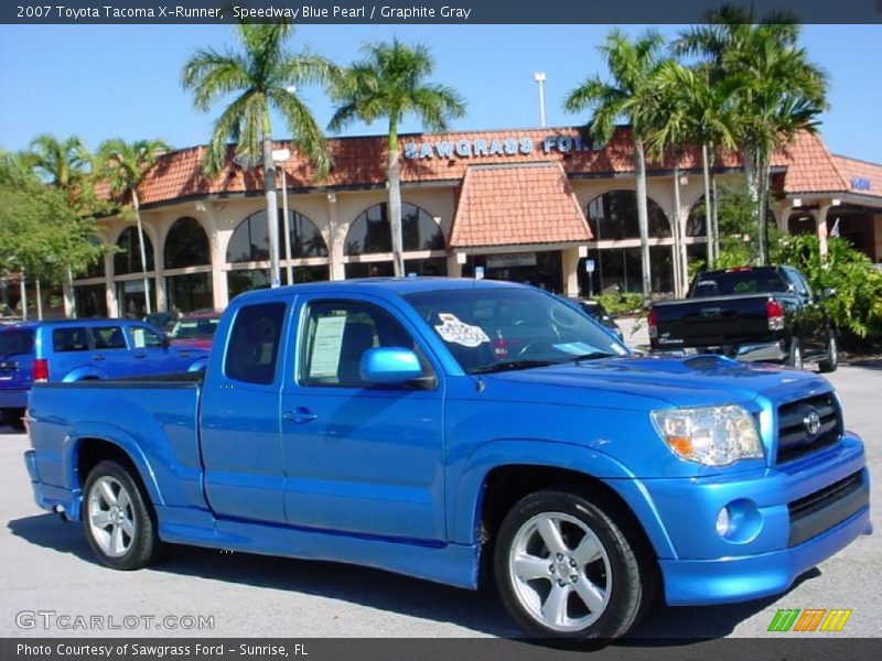 Speedway Blue Pearl / Graphite Gray 2007 Toyota Tacoma X-Runner