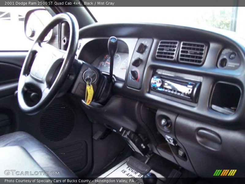 Black / Mist Gray 2001 Dodge Ram 2500 ST Quad Cab 4x4