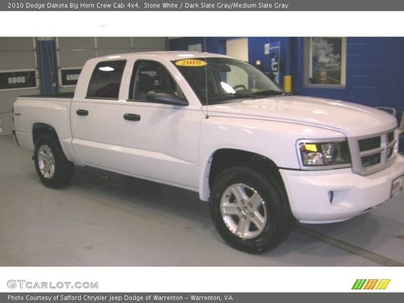 Stone White / Dark Slate Gray/Medium Slate Gray 2010 Dodge Dakota Big Horn Crew Cab 4x4