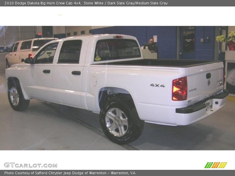 Stone White / Dark Slate Gray/Medium Slate Gray 2010 Dodge Dakota Big Horn Crew Cab 4x4