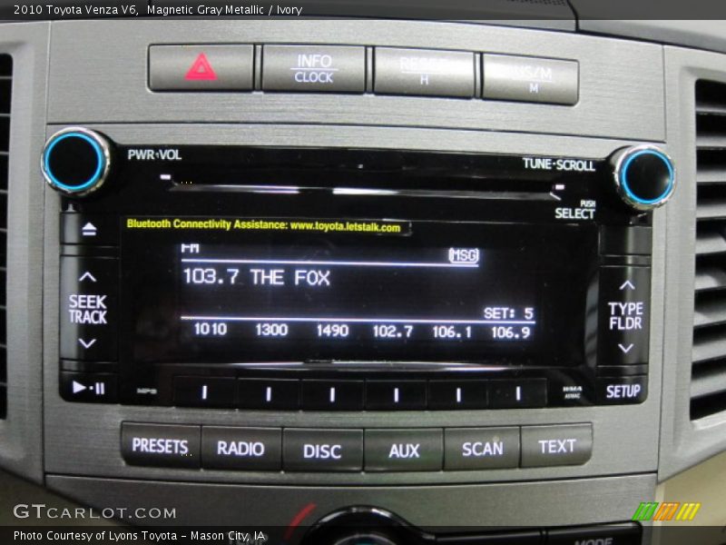 Magnetic Gray Metallic / Ivory 2010 Toyota Venza V6