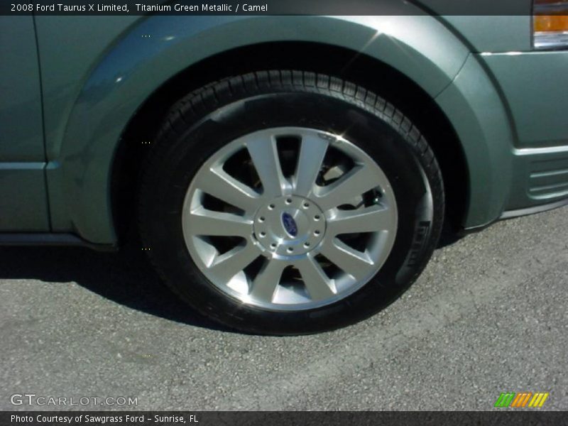 Titanium Green Metallic / Camel 2008 Ford Taurus X Limited