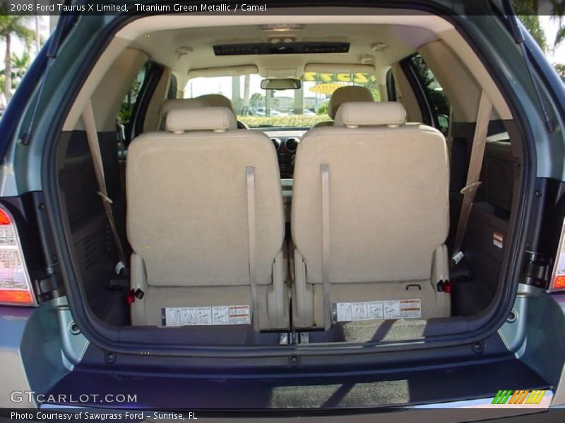 Titanium Green Metallic / Camel 2008 Ford Taurus X Limited
