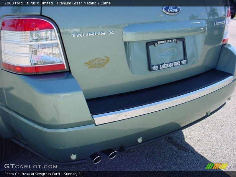 Titanium Green Metallic / Camel 2008 Ford Taurus X Limited