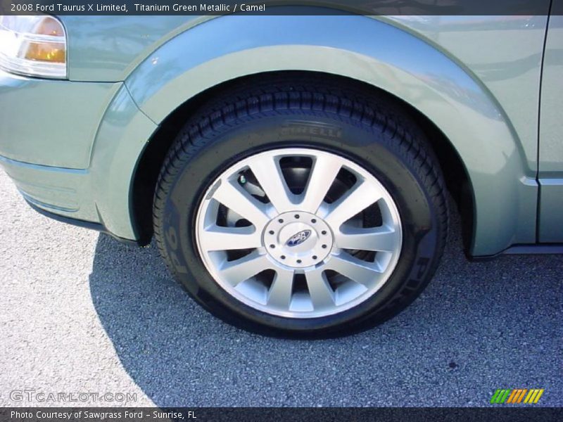 Titanium Green Metallic / Camel 2008 Ford Taurus X Limited
