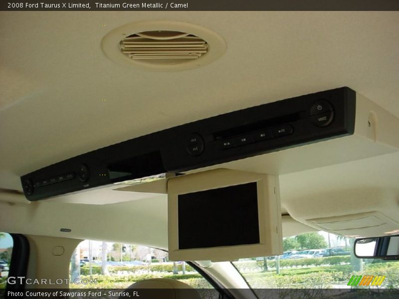 Titanium Green Metallic / Camel 2008 Ford Taurus X Limited