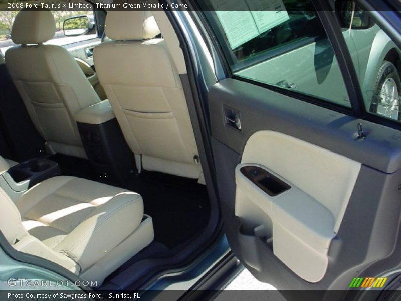 Titanium Green Metallic / Camel 2008 Ford Taurus X Limited