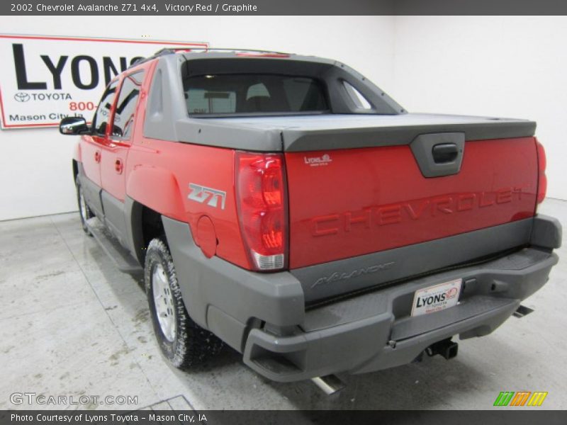 Victory Red / Graphite 2002 Chevrolet Avalanche Z71 4x4