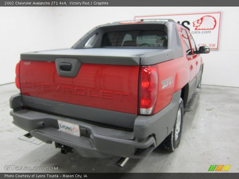 Victory Red / Graphite 2002 Chevrolet Avalanche Z71 4x4