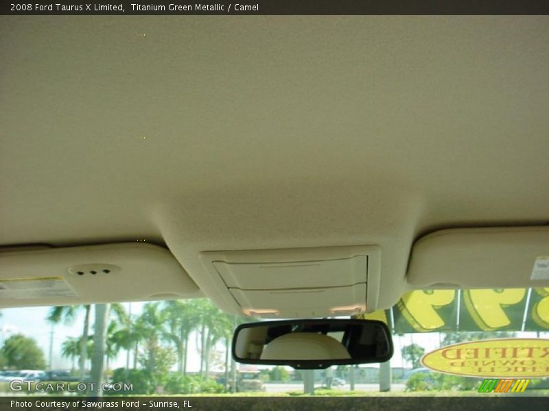 Titanium Green Metallic / Camel 2008 Ford Taurus X Limited