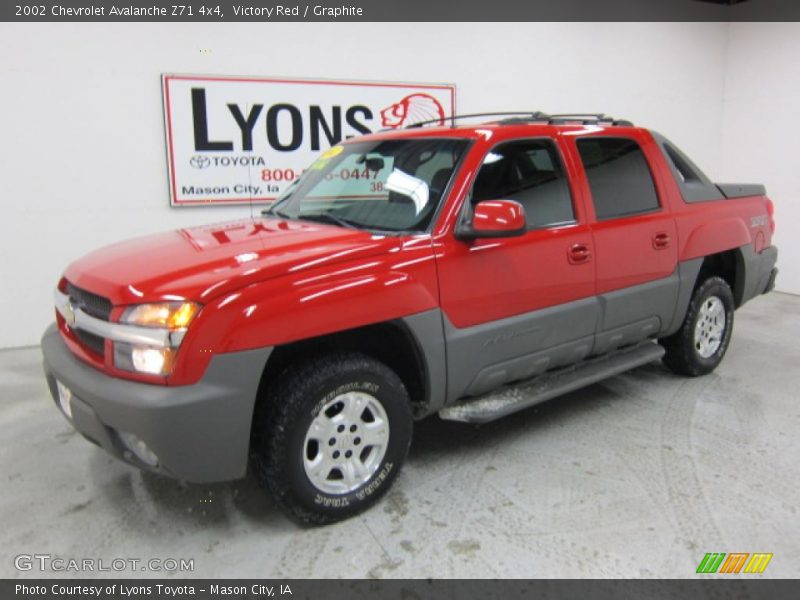 Victory Red / Graphite 2002 Chevrolet Avalanche Z71 4x4