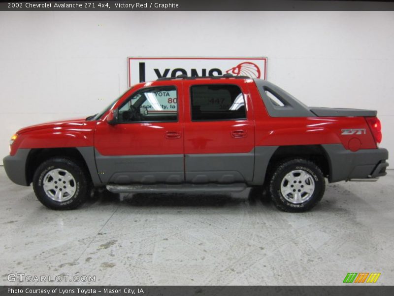 Victory Red / Graphite 2002 Chevrolet Avalanche Z71 4x4