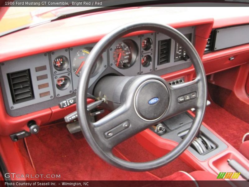 Red Interior - 1986 Mustang GT Convertible 