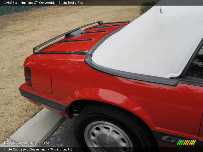 Bright Red / Red 1986 Ford Mustang GT Convertible