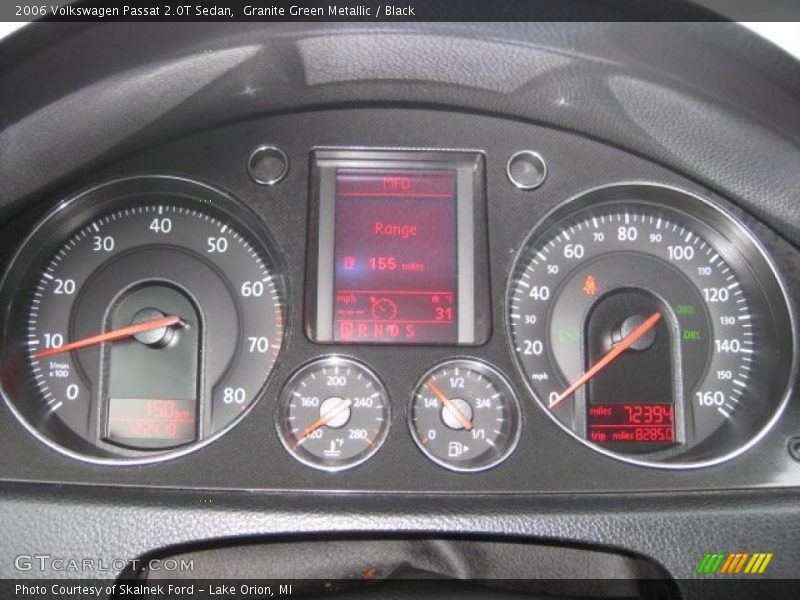 Granite Green Metallic / Black 2006 Volkswagen Passat 2.0T Sedan